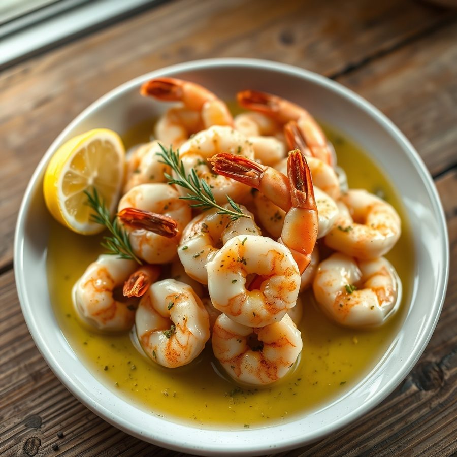 Garlic Shrimp with Lemon Butter Sauce
