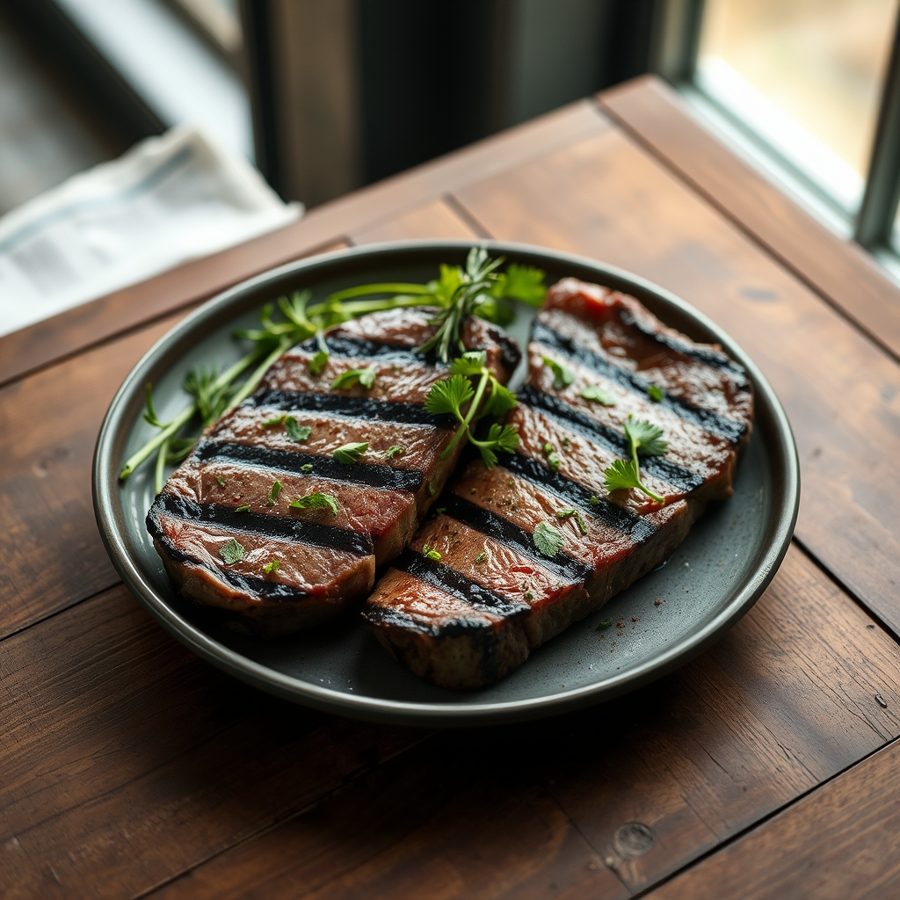 Herb Grilled Strip Steaks