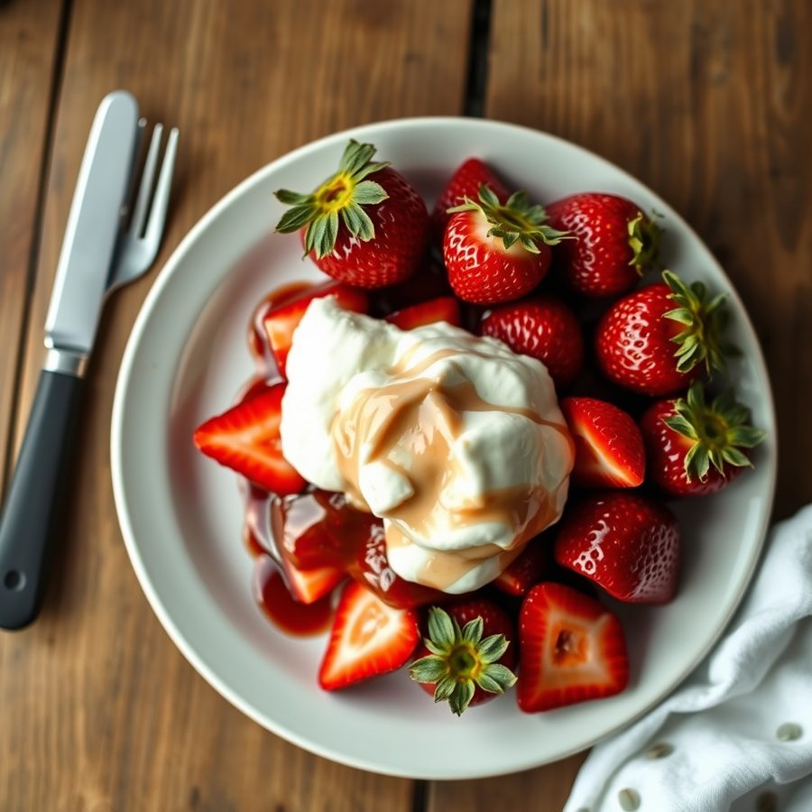 Mascarpone Glazed Strawberries