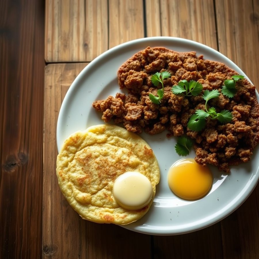 Nigerian Minced Meat Semolina Pancakes