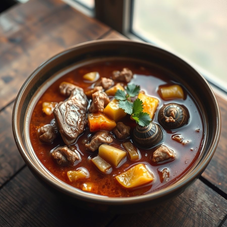 Ofe Owerri (Meat and Taro Soup with Dried Seafood)