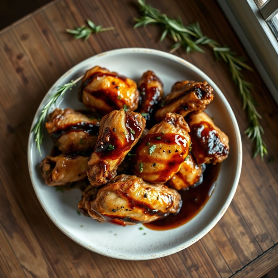 Rosemary Balsamic Chicken Wings
