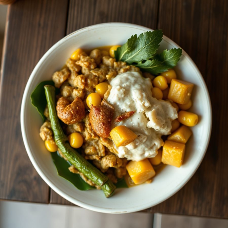 Sangah (Cameroonian Corn and Cassava Leaf)