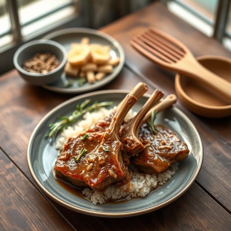 Soy Mustard Lamb Chops